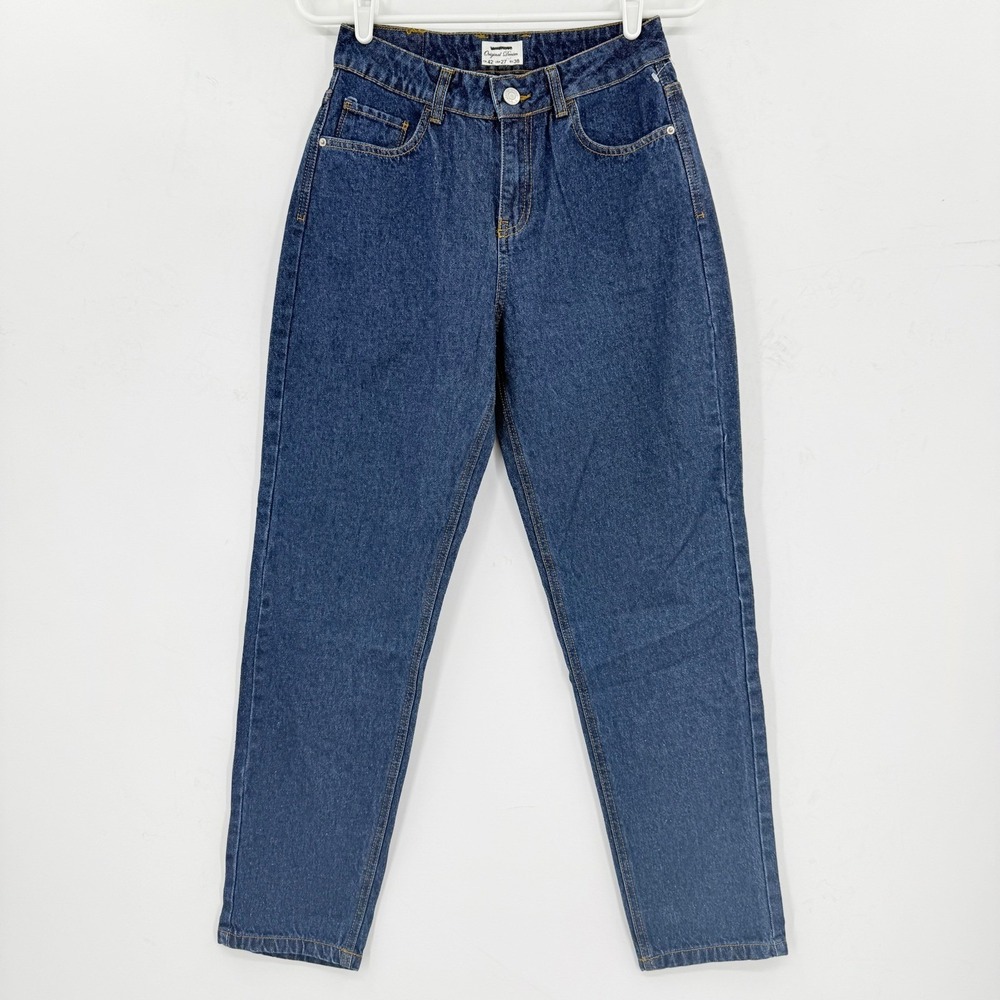 Terranova Women's Blue Denim Jeans Size 27 High Rise Tapered 100% Cotton
